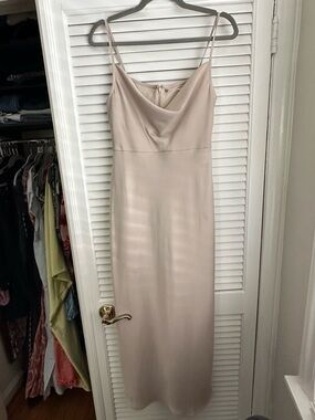 BHLDN Cali Satin Cowl Neck Midi Slip